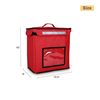 Picture of Insulated Water Stain Repellent Food Pizza Delivery Bag 16X16X8 Inches (Red, 40L)