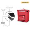 Picture of Insulated Water Stain Repellent Food Pizza Delivery Bag 16X16X8 Inches (Red, 40L)