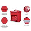 Picture of Insulated Water Stain Repellent Food Pizza Delivery Bag 16X16X8 Inches (Red, 40L)